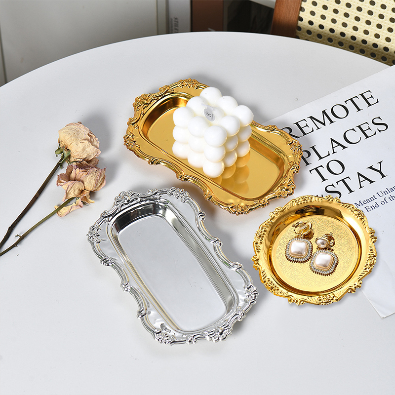 Candle Supplies Luxury - Retro Luksusowe Srebrzone Talerze Srebrzone Tace